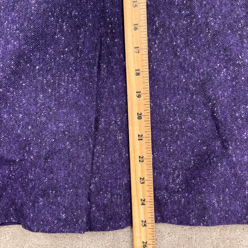 Kasper Skirt Suit Women 6P Purple Velvet Collar Professional  Wool Tweed